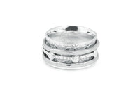 Thumbnail for bohemian spinner ring anxiety fidget worry ring in solid sterling silver