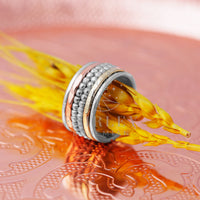 Thumbnail for bohemian style spinner ring handmade solid sterling 925 silver