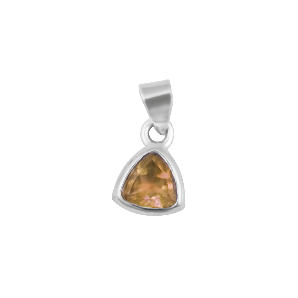Citrine November Birthstone Sterling Silver Necklace