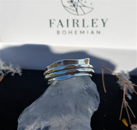 Thumbnail for bohemian spinner ring solid silver 925 sterling spinning ring anxiety ring or fidget ring