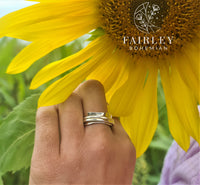 Thumbnail for bohemian spinner ring solid silver 925 sterling spinning ring anxiety ring or fidget ring