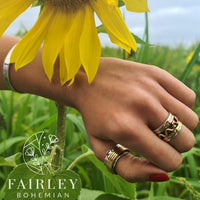 Thumbnail for bohemian style spinner ring handmade solid sterling 925 silver