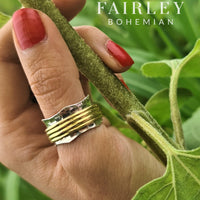 Thumbnail for bohemian style spinner ring handmade solid sterling 925 silver