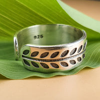 Thumbnail for solid 925 sterling silver adjustable boho ring