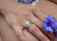 Thumbnail for spinner ring handmade solid sterling 925 silver