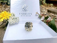 Thumbnail for spinner ring handmade solid sterling 925 silver