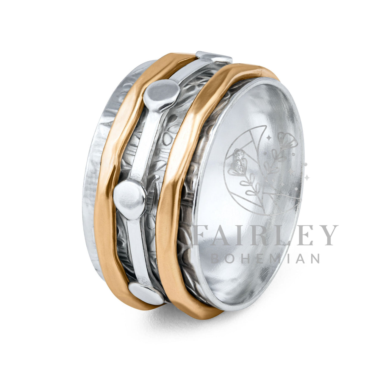 spinner ring handmade solid sterling 925 silver