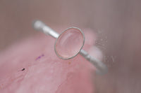 Thumbnail for rose quartz october birthstone stone of love adjustable sterling silver ring