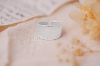 Thumbnail for solid silver adjustable thick band ring everyday wear 925 silver
