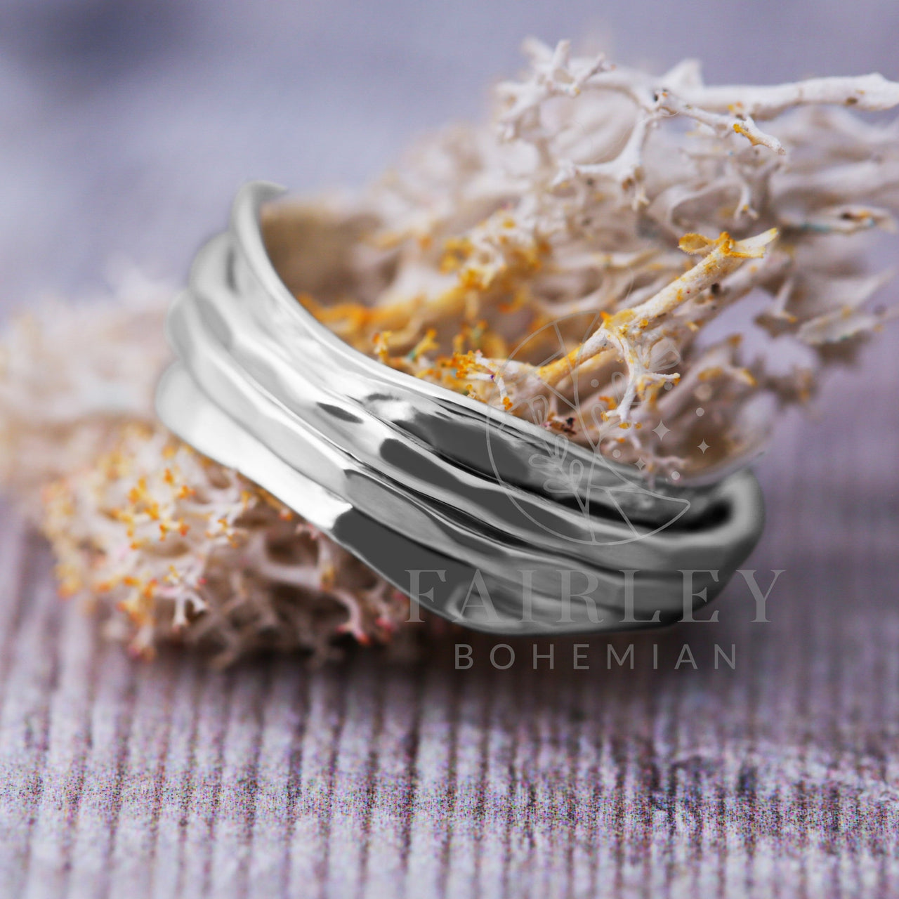 bohemian spinner ring solid silver 925 sterling spinning ring anxiety ring or fidget ring