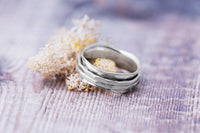 Thumbnail for bohemian spinner ring solid silver 925 sterling spinning ring anxiety ring or fidget ring