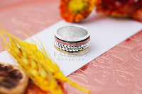 Thumbnail for bohemian style spinner ring handmade solid sterling 925 silver