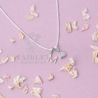 Thumbnail for rose quartz birthstone personalised necklace initial valentines day october