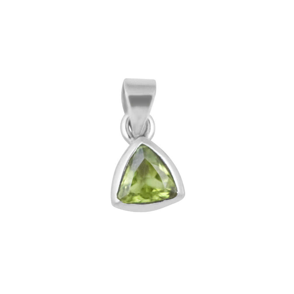 August Birthstone Necklace Peridot Sterling Silver