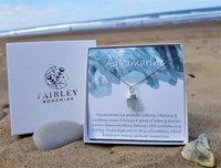 Thumbnail for raw gemstone birthstone personalised necklace gift aquamarine march