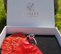 Thumbnail for garnet adjustable gemstone ring