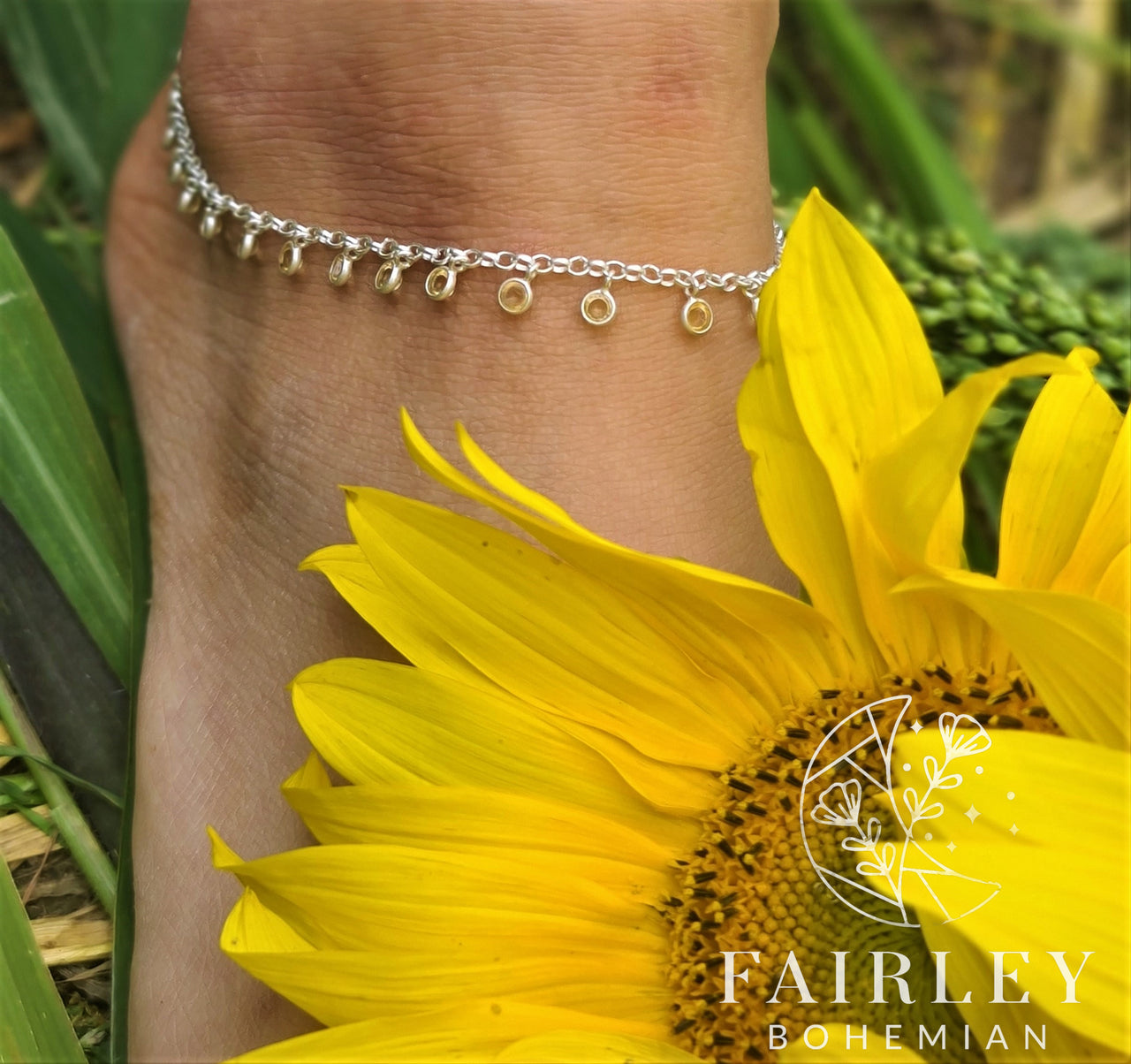 citrine anklet bohemian gemstone style