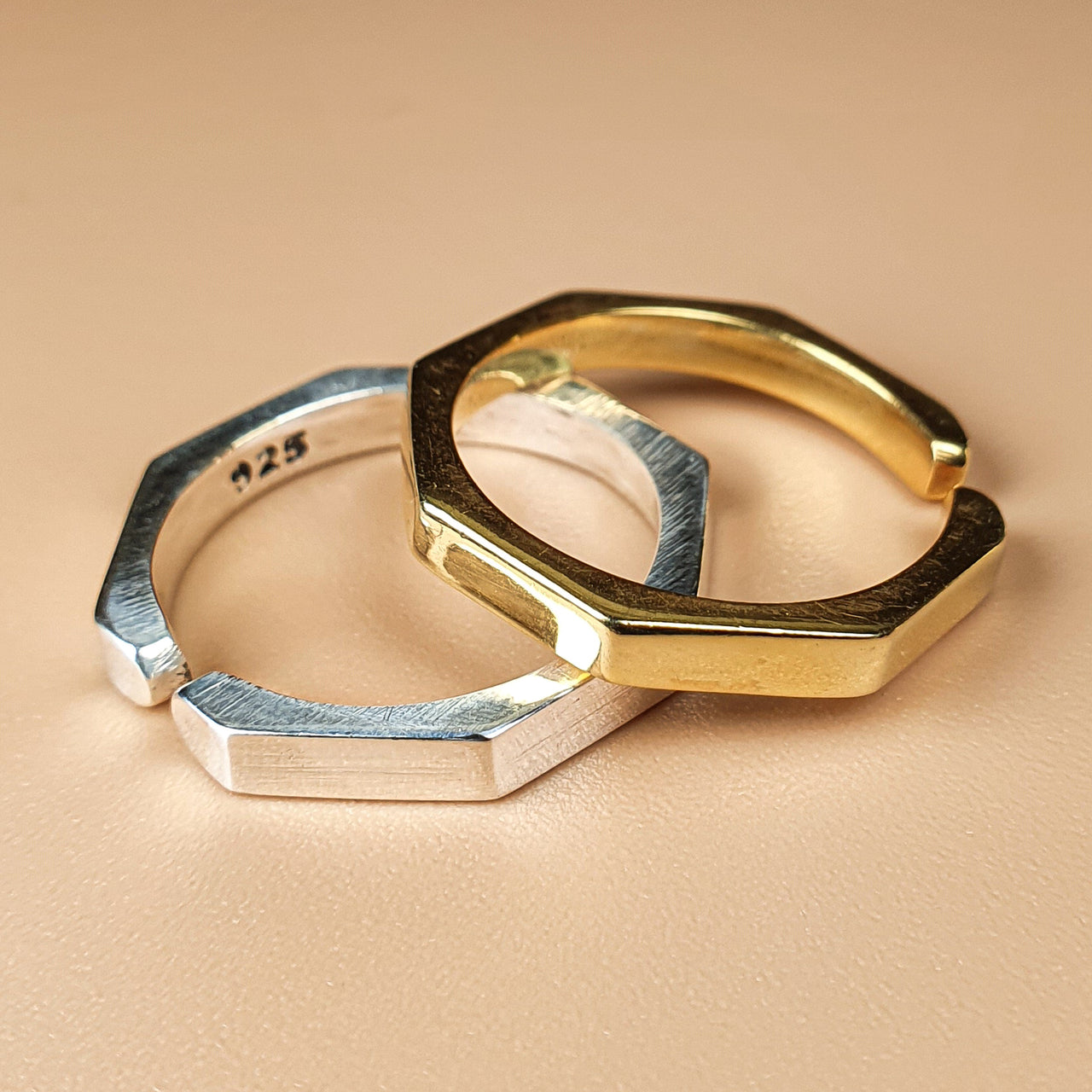 Vermeil 14k Gold adjustable unisex ring
