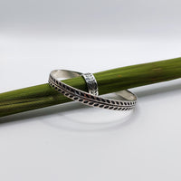 Thumbnail for ring and bangle set sterling silver over a leaf