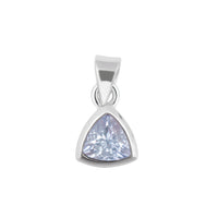 Thumbnail for March Aquamarine Birthstone Necklace Sterling Silver