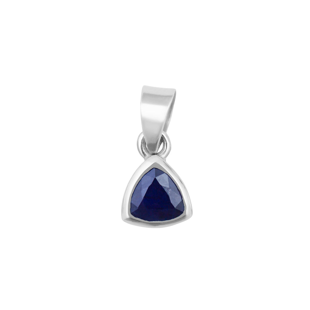 September Sapphire Sterling Silver Necklace Birthstone