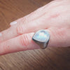 video moonstone ring june birthstone teardrop sterling silver bohemian ring