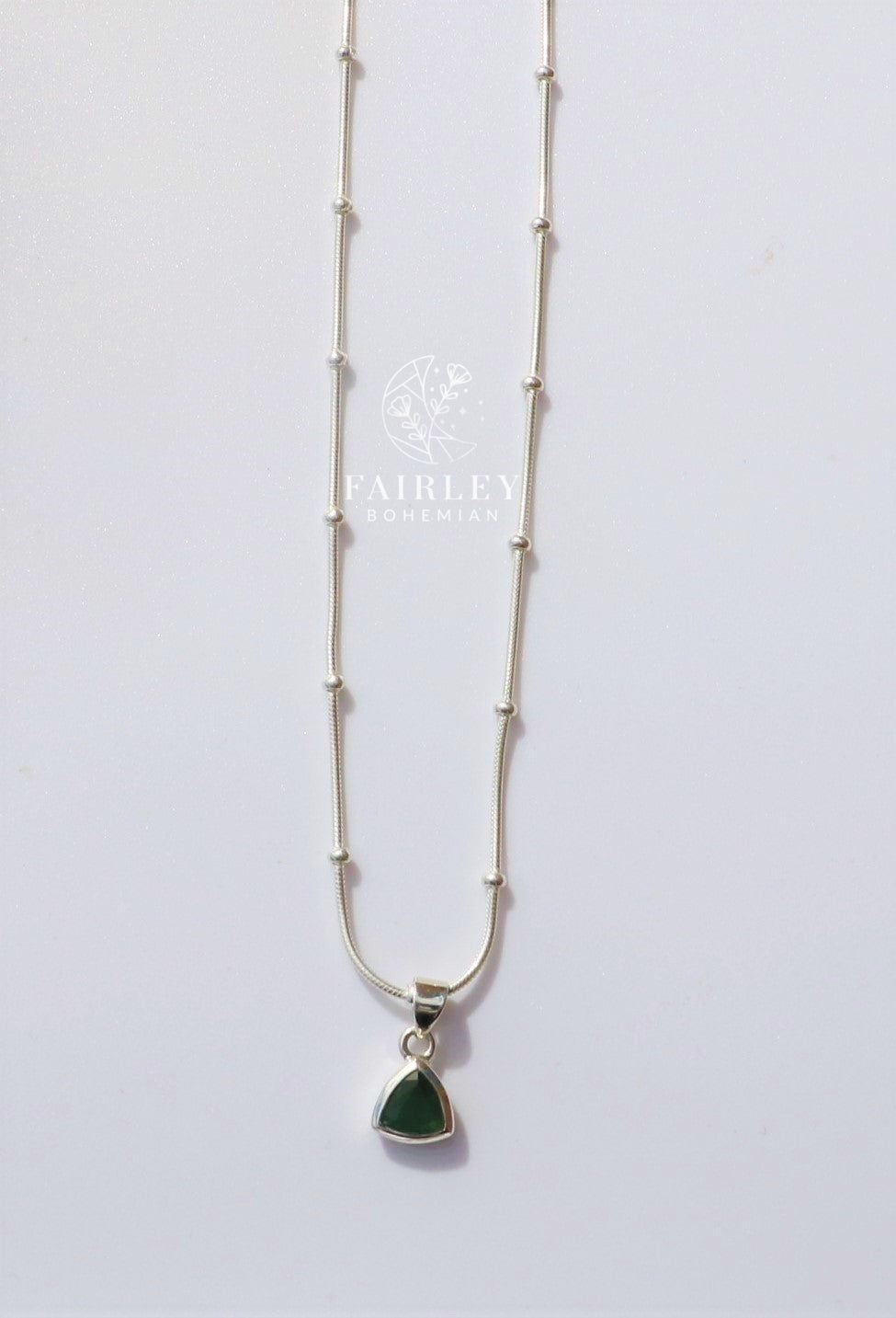 emerald birthstone necklace