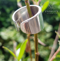 Thumbnail for solid 925 sterling silver adjustable ring minimalist boho handmade