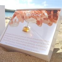Thumbnail for birthstone personalised necklace gift citrine november